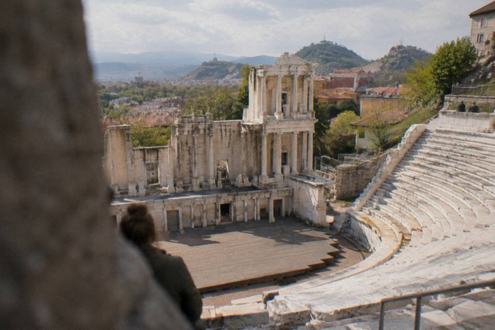 Marble rows of the Ancient Theatre of Philippopolis under an open sky