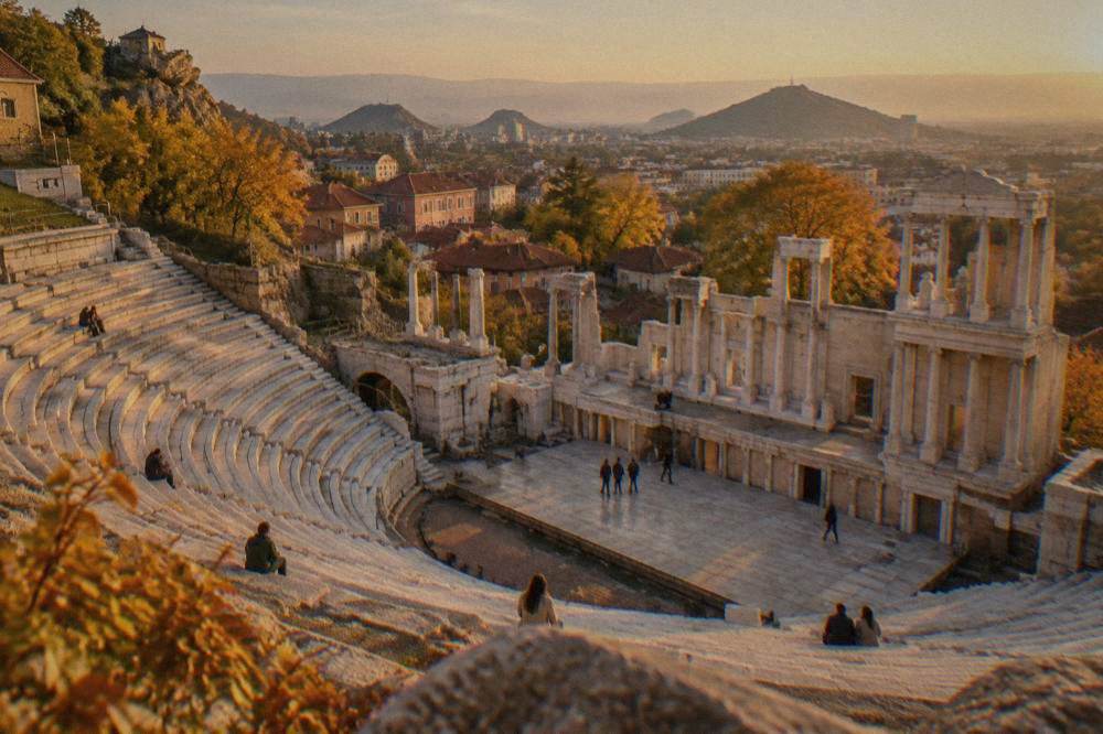 Golden autumn light on the Ancient Theatre of Philippopolis